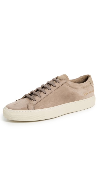 Common Projects Achilles In Nubuck Sneakers Taupe