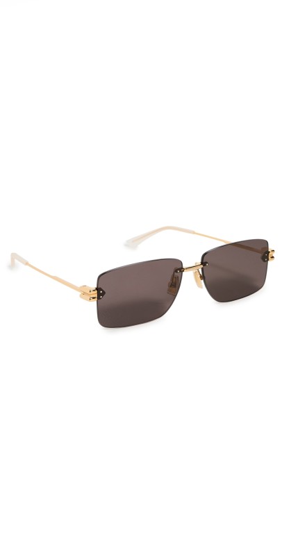 Bottega Veneta Bv1126s Sunglasses Gold-Gold-Grey