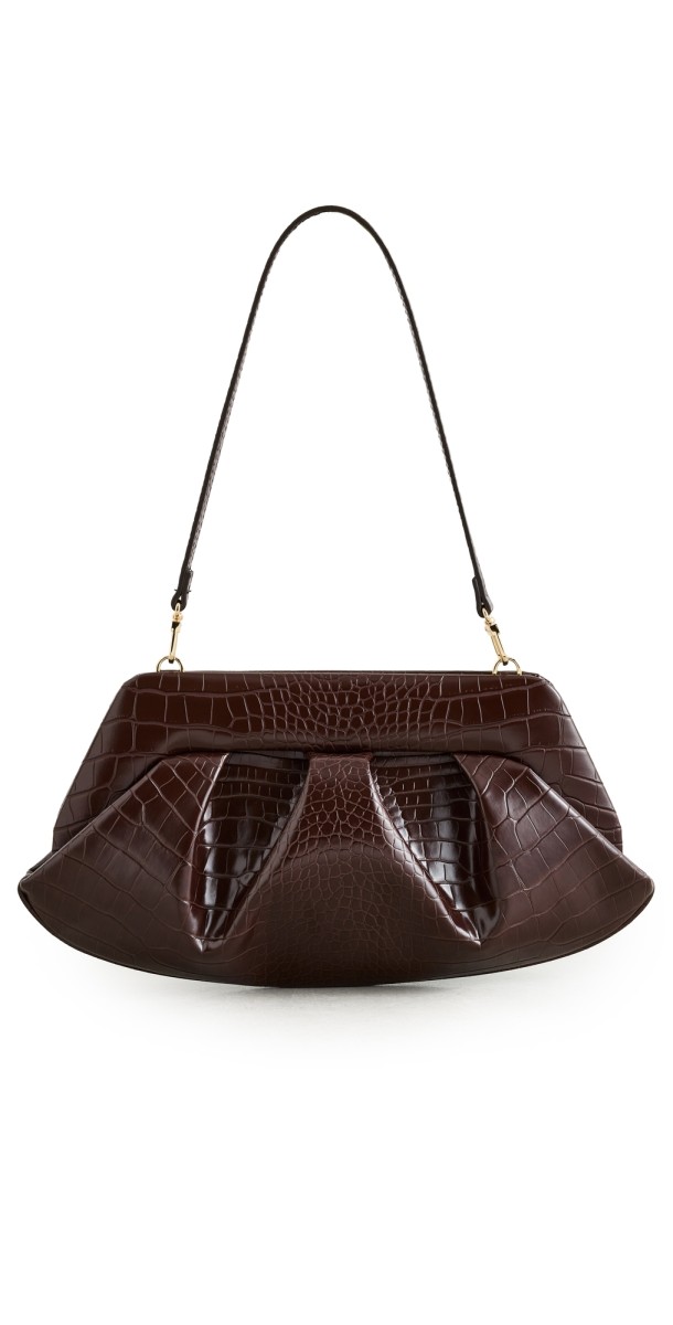 Themoire Emera Croco Bag Ebony