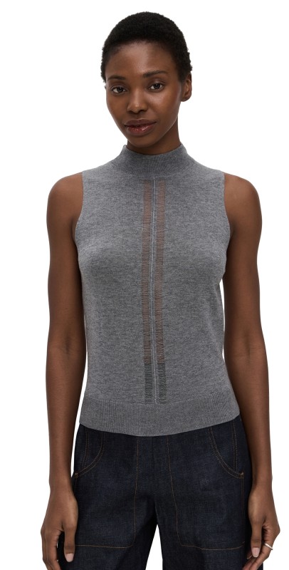 IRO Lorette Sleeveless Top Dark Grey