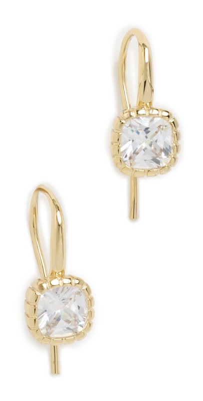 Luv Aj The Classique Cushion Hook Earrings Gold