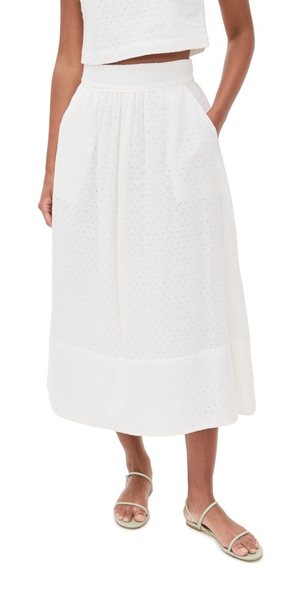 PAIGE Ojai Skirt White