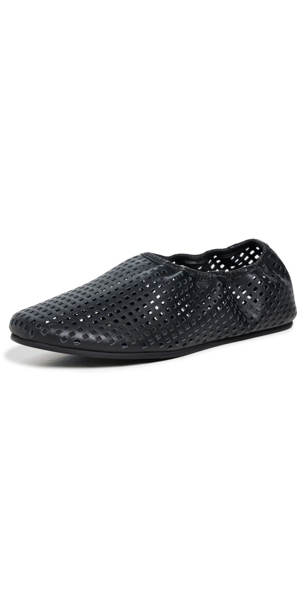 St. Agni Perforated Ballet Flats Black