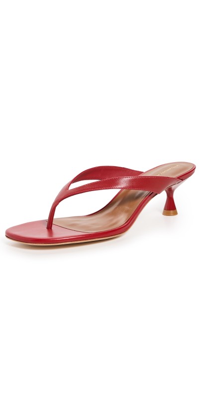 Reformation Sophie Heeled Sandals Scarlet