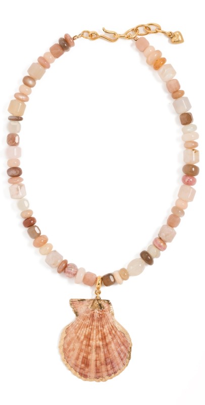 Brinker + Eliza Paprika Necklace Flower Agat