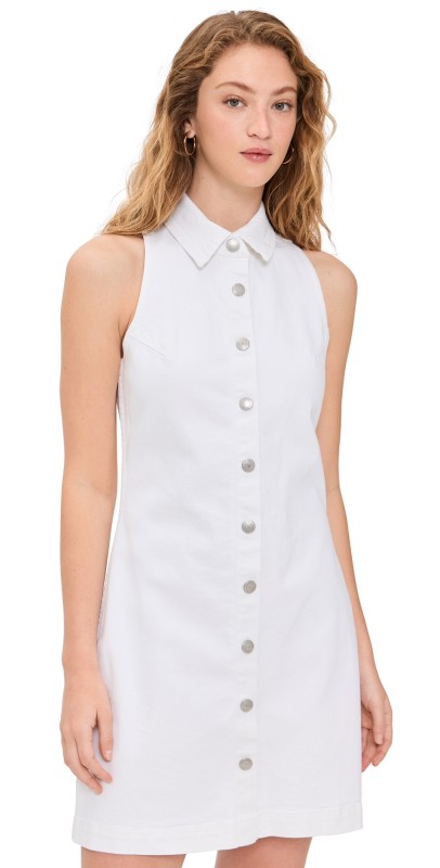 DL1961 Payton Mini Denim Dress White (Vintage)