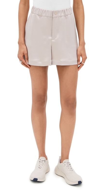 Varley Sarka High Rise Shorts Silver Cloud