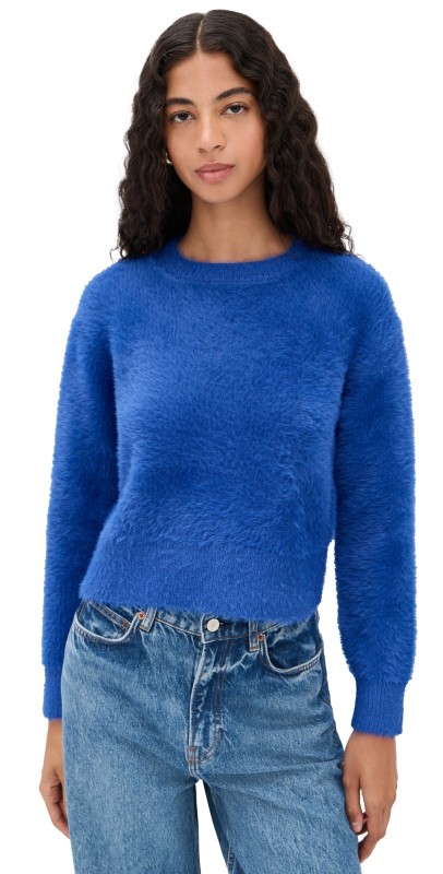 DAZE Fuzz Pullover Cobalt