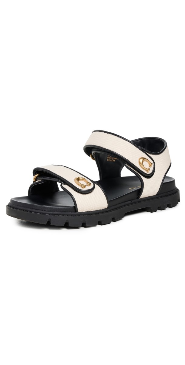 Coach Brynn Sandals Chalk/Black