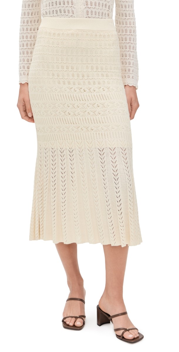 Z Supply Soria Crochet Skirt Sea Salt