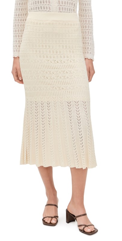 Z Supply Soria Crochet Skirt Sea Salt