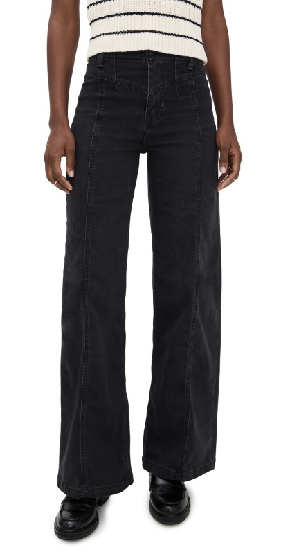 Free People Libre Wide Leg Jeans Cafe Noir