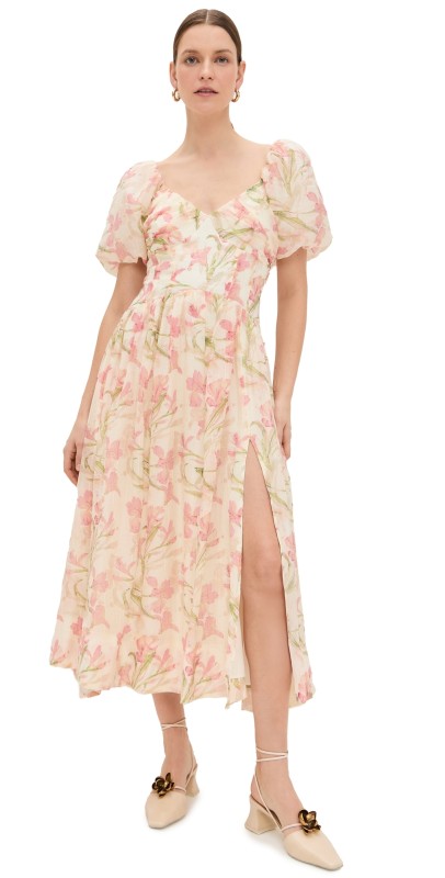 ASTR the Label Sasilia Dress Pink Cream Floral