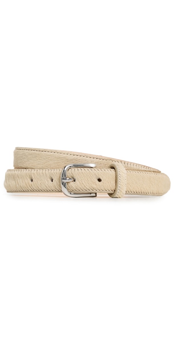 Aureum No.14 Ponyhair Belt Cream