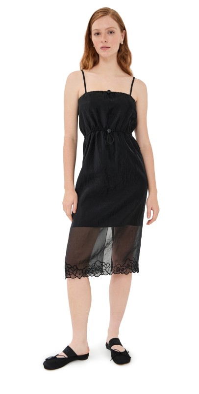 Cecilie Bahnsen Liquid Myrtia Barr Dress Black