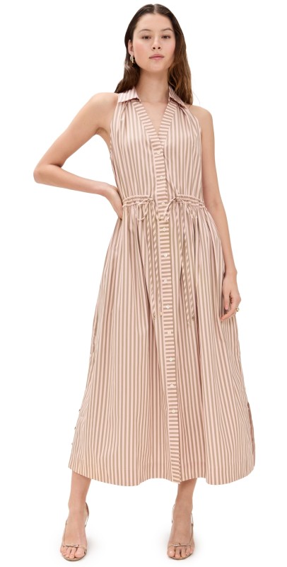 HEVRON Stella Dress Blush Stripe