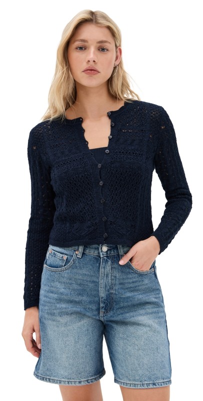ba & sh x Suzie Kondi Gilet Sidali Cardigan Marine