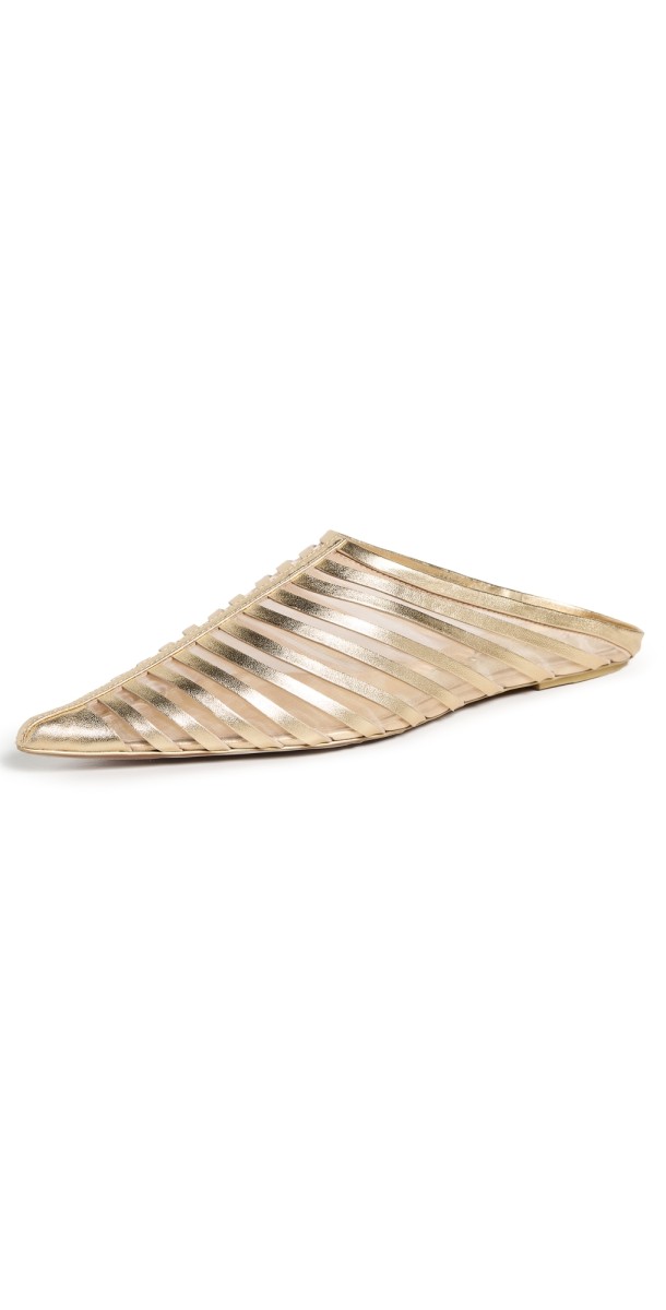 Cult Gaia Venice Flats Brass