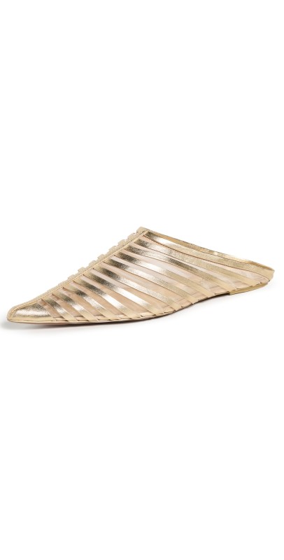Cult Gaia Venice Flats Brass