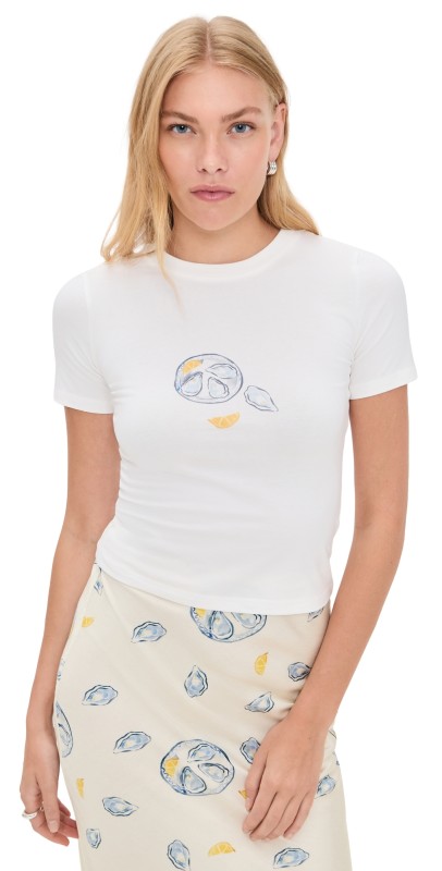 Never Fully Dressed Oyster Baby T Shirt White