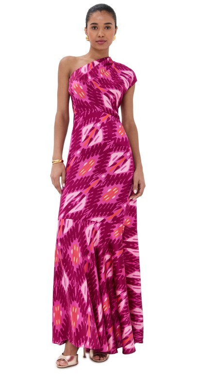 Figue Ezer Dress Iznik Ikat Sangria Red