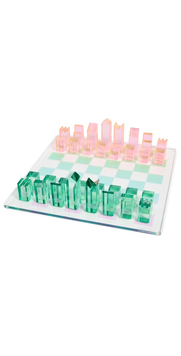 SunnyLife Lucite Chess & Checkers Ombre One Siz