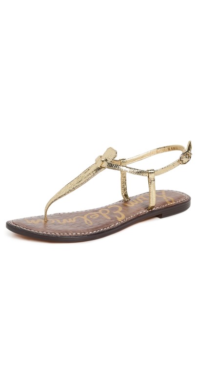 Sam Edelman Gigi Thong Sandals Amber Gold