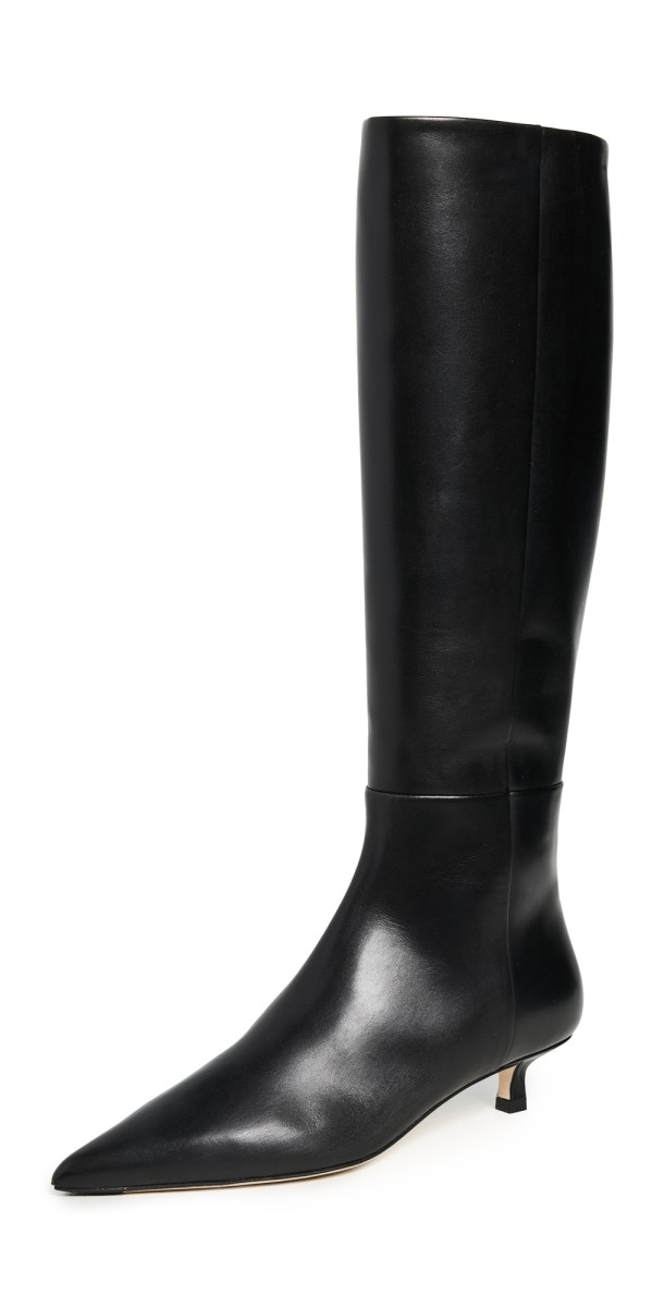 AEYDE Sabrina Calf Leather Black Boots Black