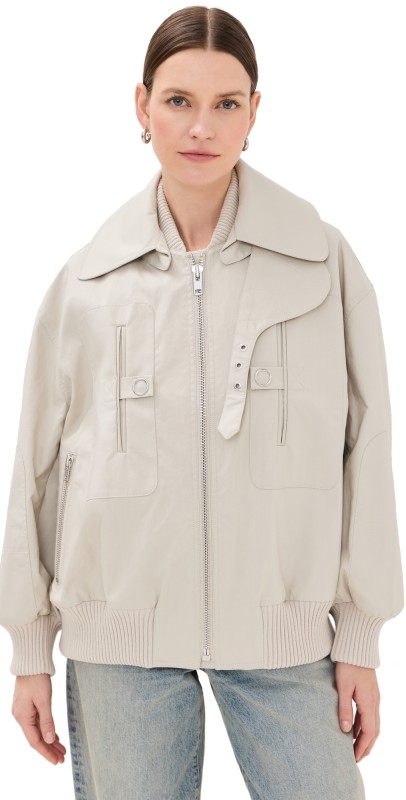CO Gathered Bomber Jacket Beige