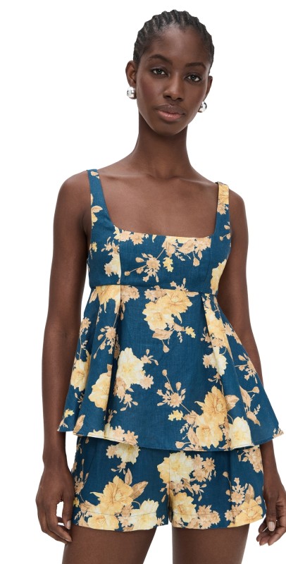 FAITHFULL Ellie Top Nora Floral Navy