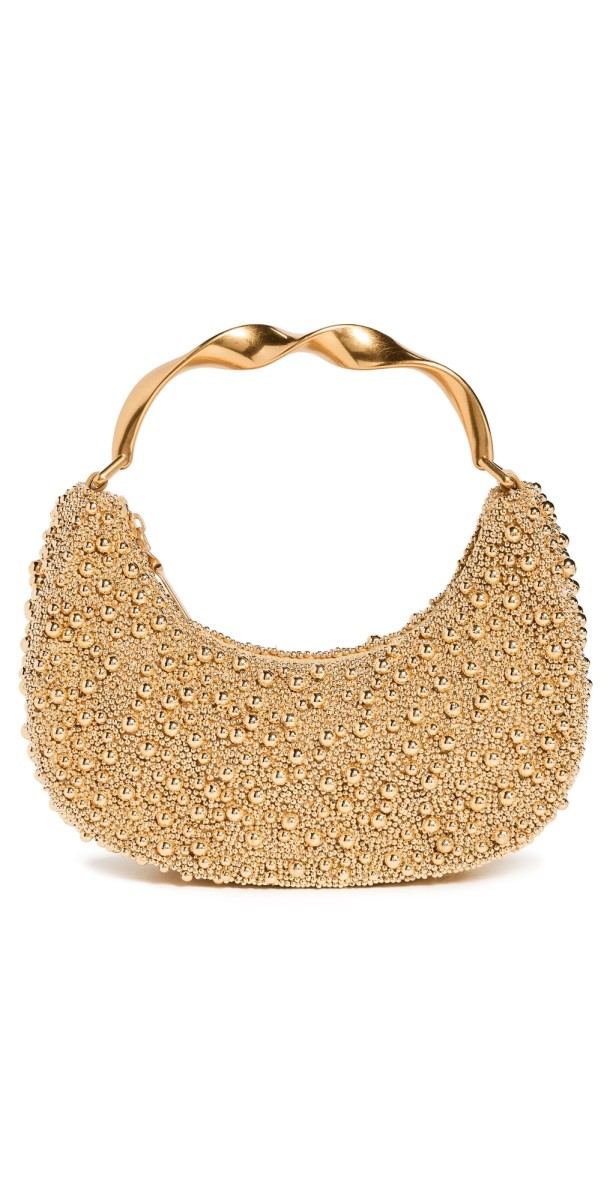 SIMKHAI Evelyn Crescent Bag Gold
