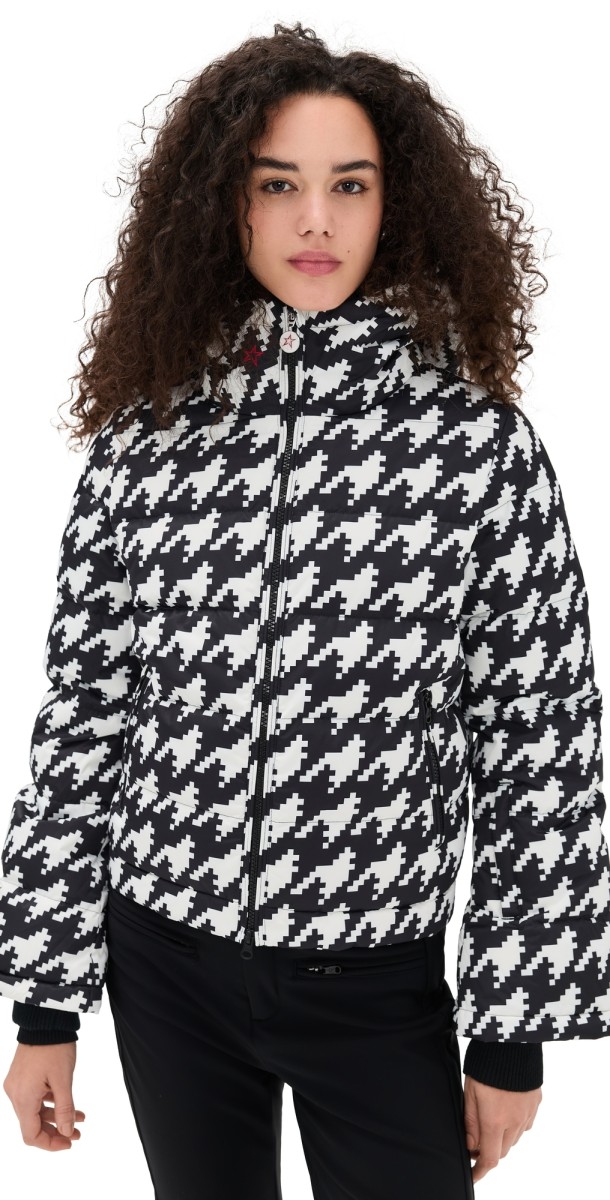 Perfect Moment Polar Flare Ski Jacket III B & W Houndstooth