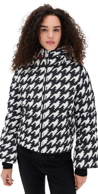 Perfect Moment Polar Flare Ski Jacket III B & W Houndstooth