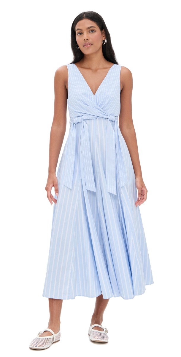 La Ligne Gabrielle Dress Light Blue/White