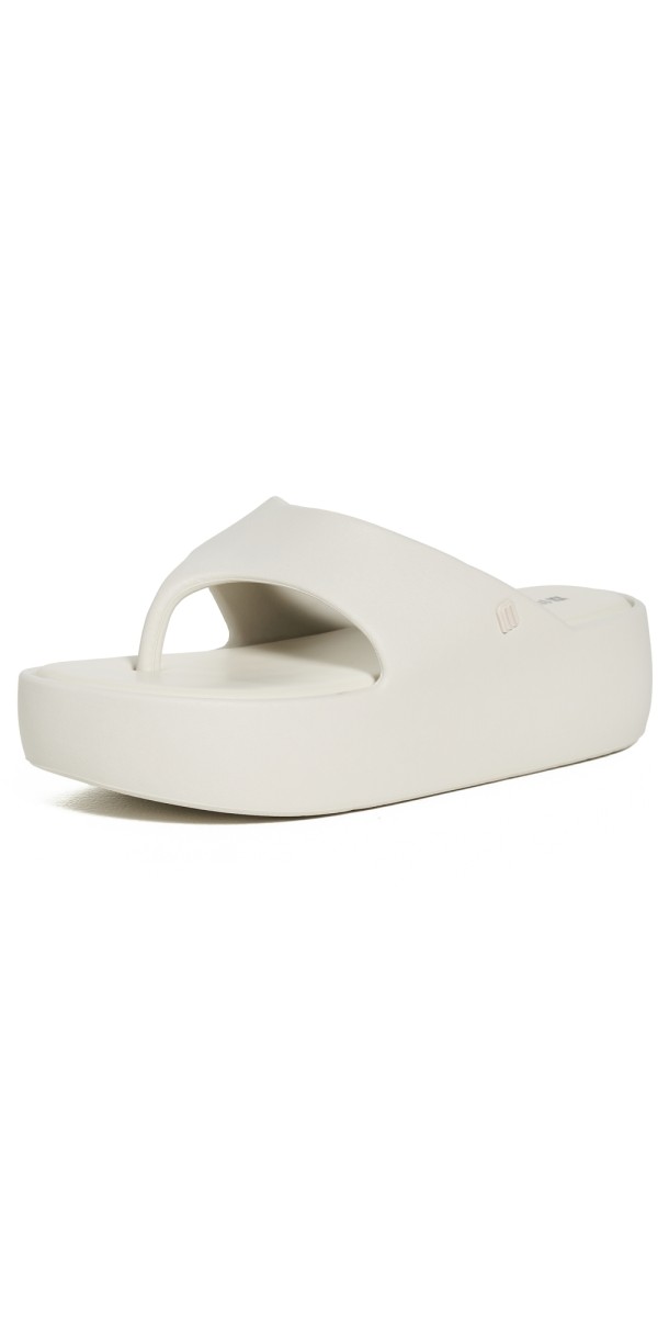 Melissa Free Platform Flip Flops Beige