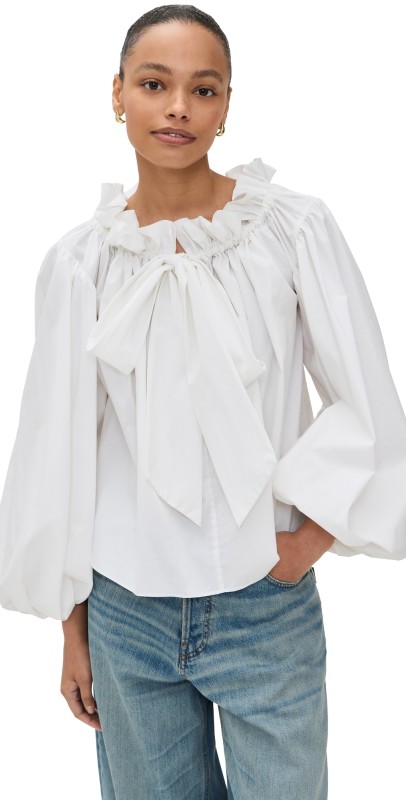 CAROLINE CONSTAS Adeline Top White