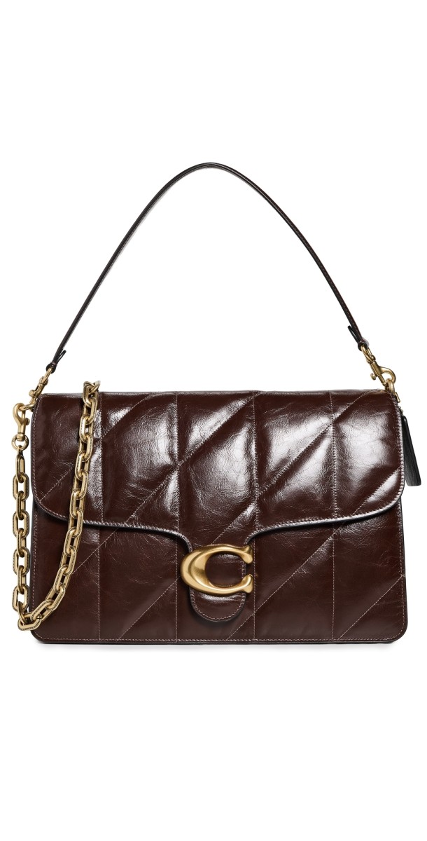 Coach Quilted Glazed Leather Chain Tabby Shoulder Bag B4/Mapl