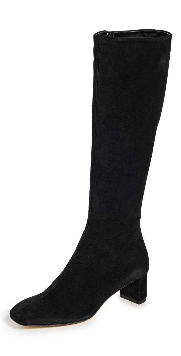 AEYDE Marty Cow Suede Leather Boots Black