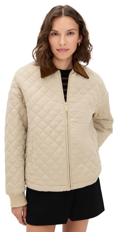 WAYF Quinn Quilted Barn Jacket Stone
