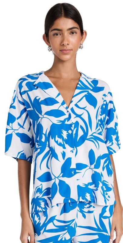 MINKPINK Raven Shirt Blue Floral