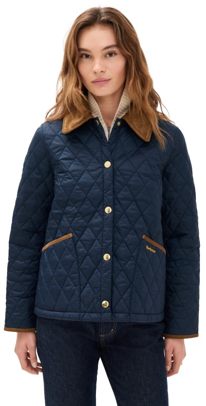 Barbour Icons Cropped Liddesdale Quilted Jacket Navy/Classic