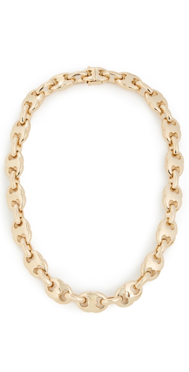 Tory Burch Gemini Link Necklace Light Brass