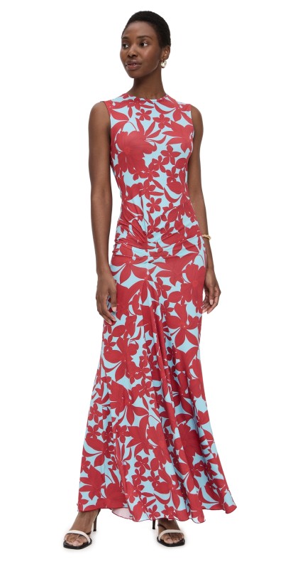 Eywasouls Malibu Annie Sleeveless Dress Red Lililicious