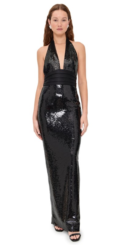 Retrofête Kelsie Sequin Dress Black