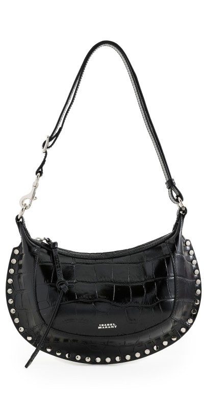 Isabel Marant Oskan Moon Crossbody Bag Black/Silver