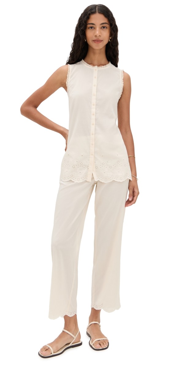 Reformation Willa Two Piece Set Cream