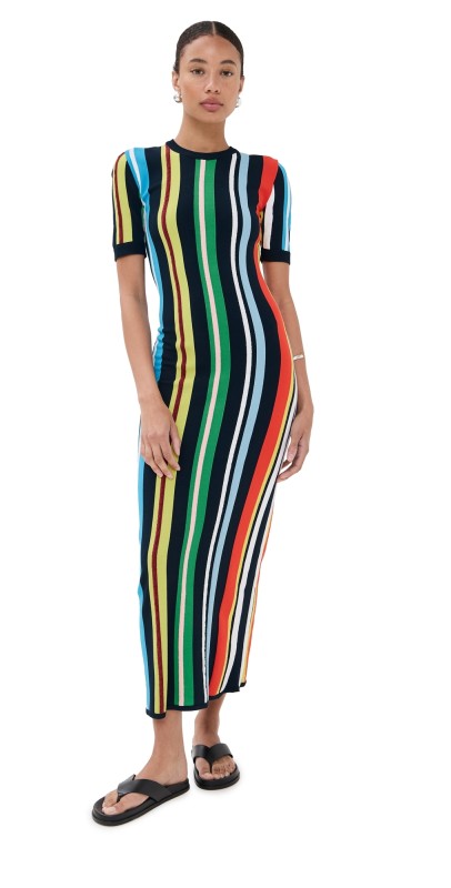 The Elder Statesman Unrugby Maxi Dress Unrugby Stripe