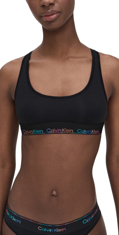 Calvin Klein Underwear Pride Cotton Unlined Bralette Black