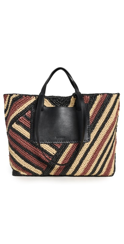 Ulla Johnson Lali Large Raffia Tote Canyon Strip