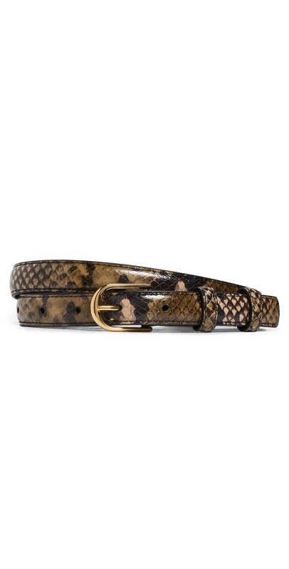 Nili Lotan Jane Belt Camel Snakeskin w/ Antique Gold